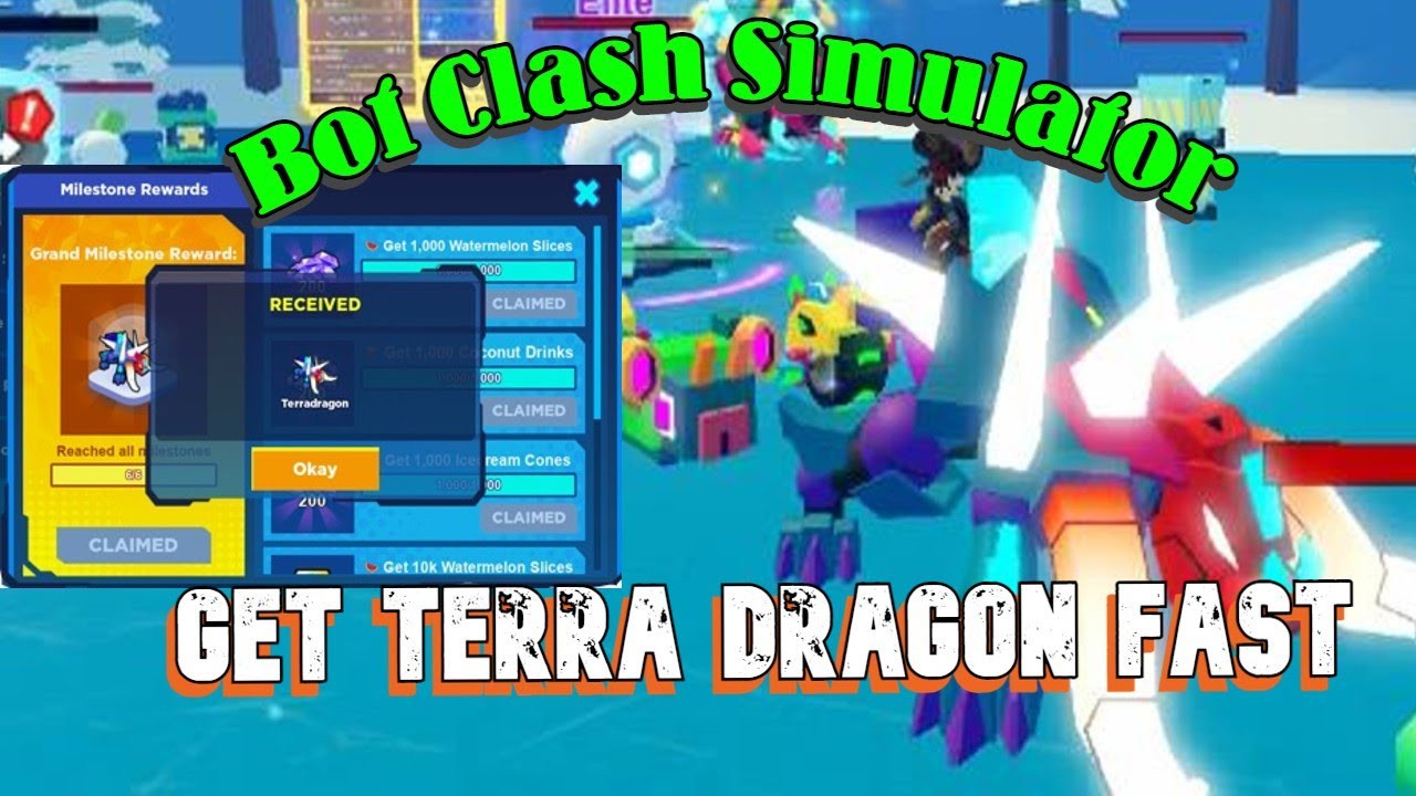 Bot Clash Simulator get terra dragon fast | Roblox BotClash Simulator