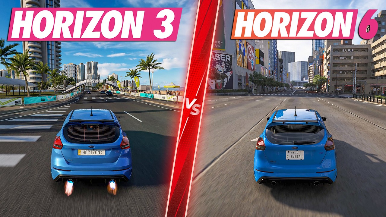 Forza Horizon 6 vs Forza Horizon 3 - 10 YEARS Later! Direct Comparison & INSANE Graphics Details!