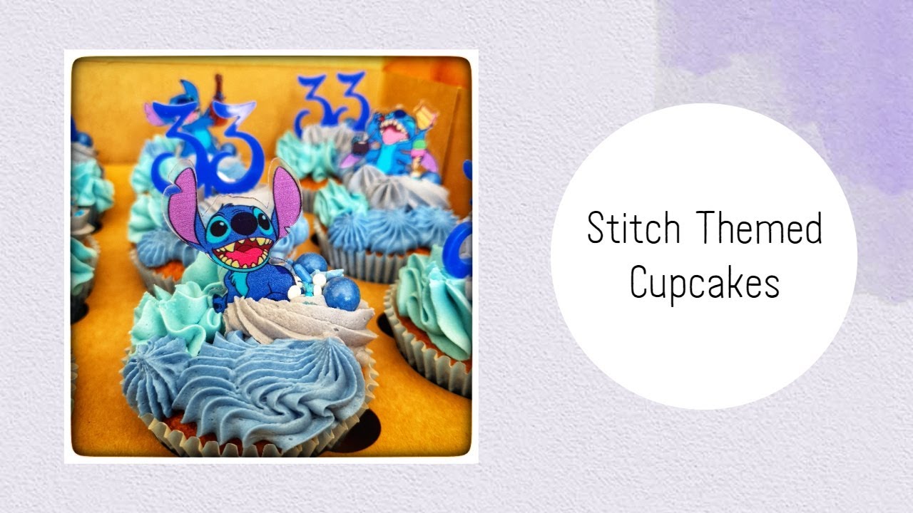 Time-lapse decorating Stitch themed Cupcakes
