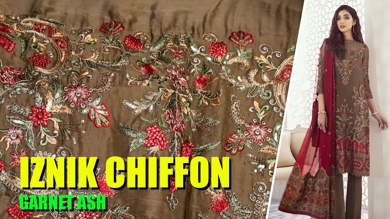 Latest Chiffon Dress 2020 | Iznik Unboxing Garnet Ash 2020 | Sara Clothes