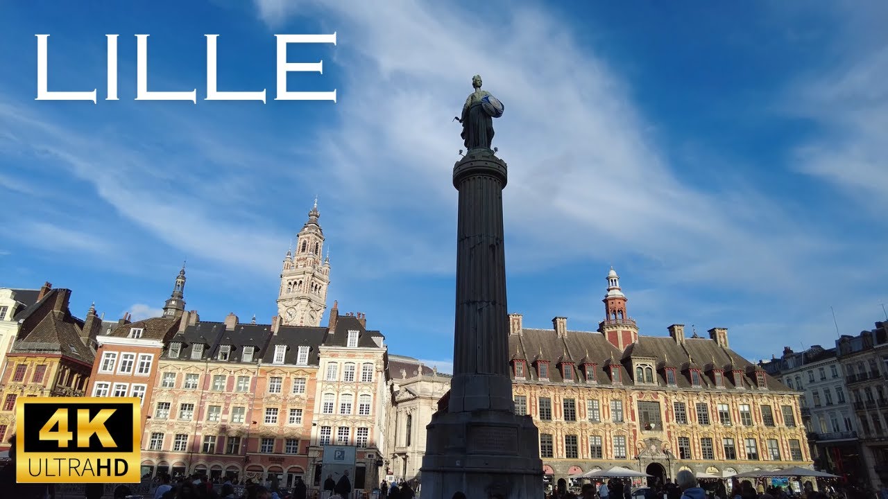 Lille | France - Walking Tour | 4K - October 2023