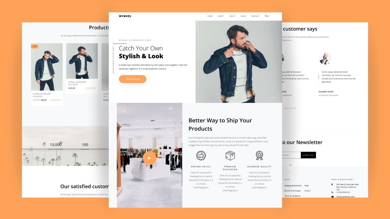 E commerce Website Template Using HTML, CSS & JavaScript || With Bootstrap