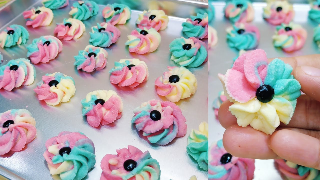 ONLY 3 INGREDIENTS, RAINBOW SEMPRIT CAKE‼️Latest Cookies 2022, 3-Ingredient Cookies, Milk Semprit...