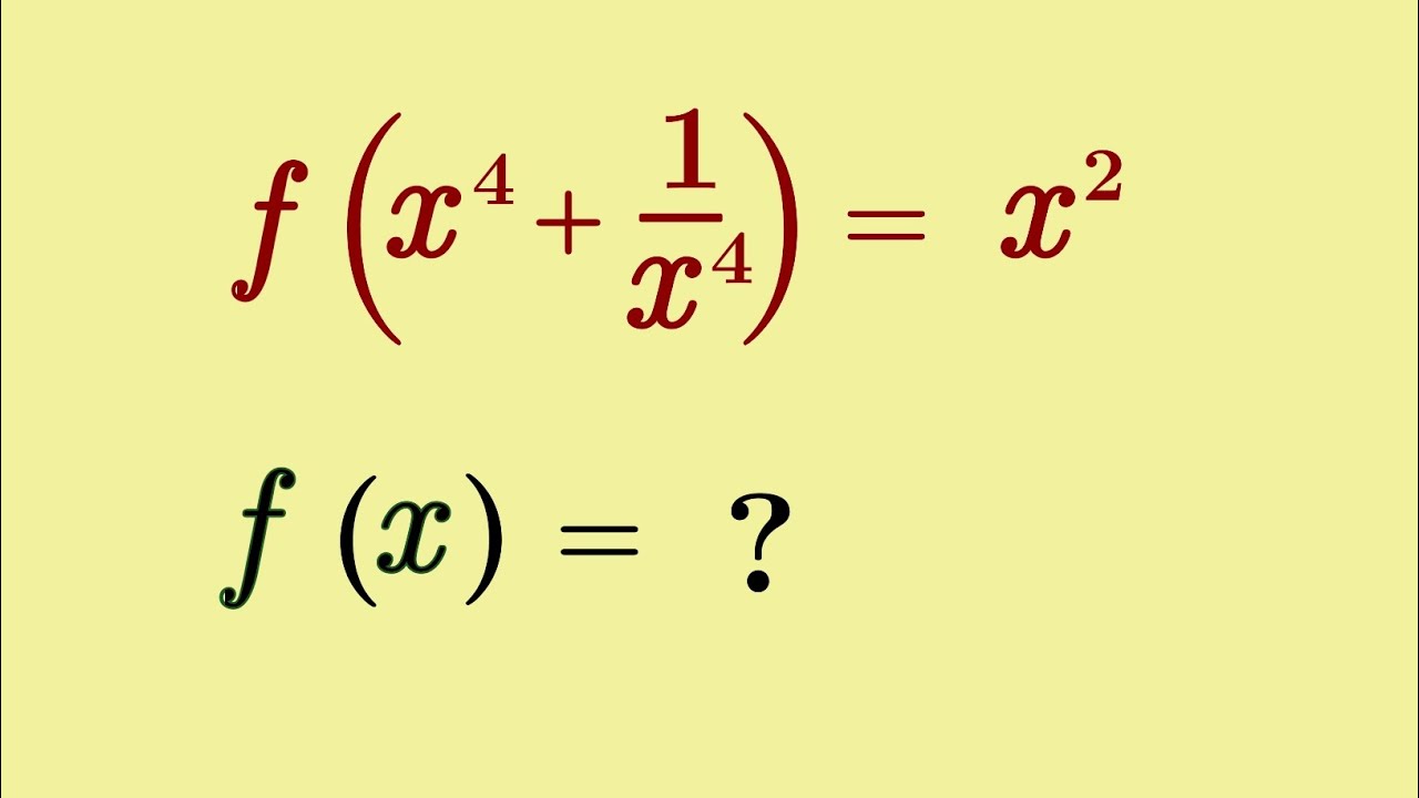 Only 1% Can Solve This Quartic Functional Equation