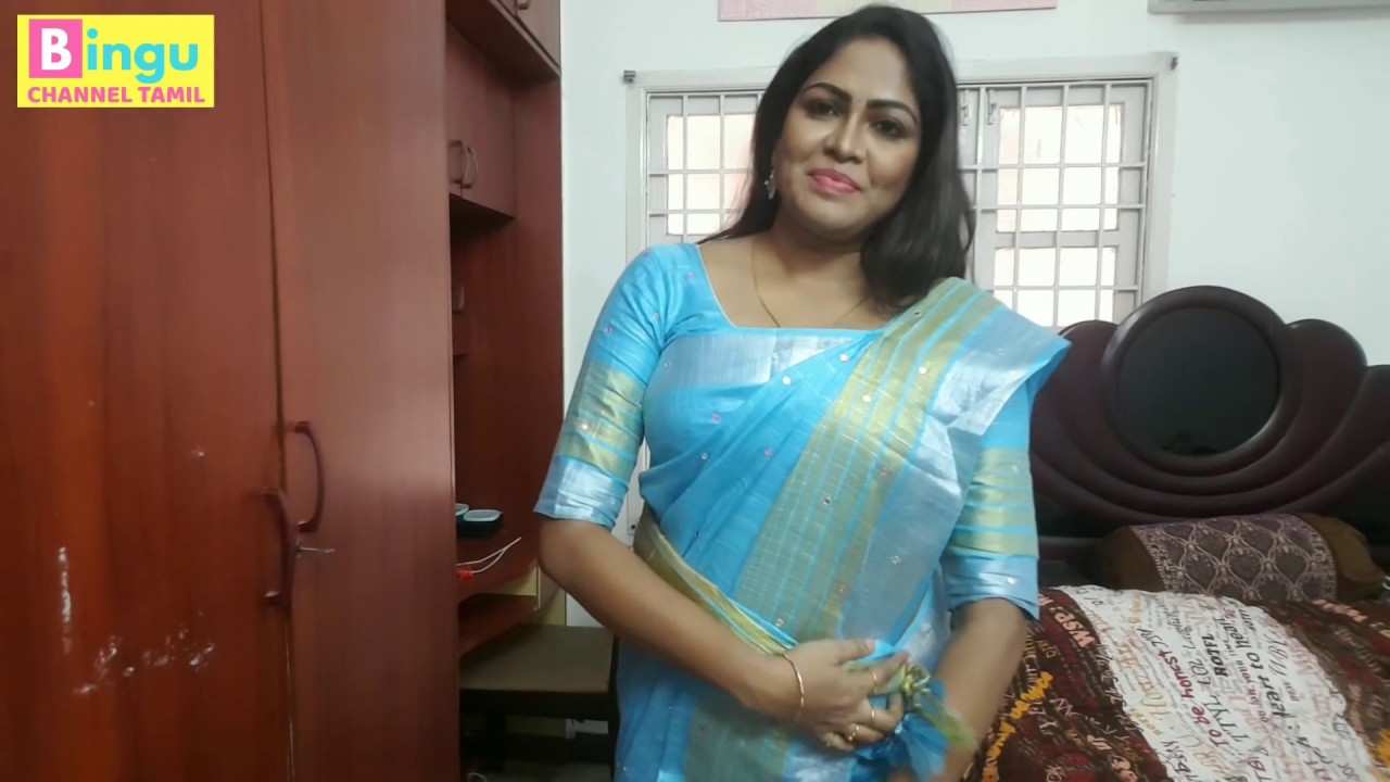SAREE DRAPING FOR COLLEGE/SAREE DRAPING VIDEO IN TAMIL/SAREE WEARING TO LOOK SLIMBINGU CHANNEL TAMIL