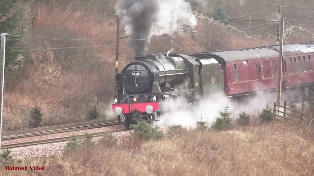 46115 Scots Guardsman Accelerates Up Beattock!   Listen to that Exhaust!