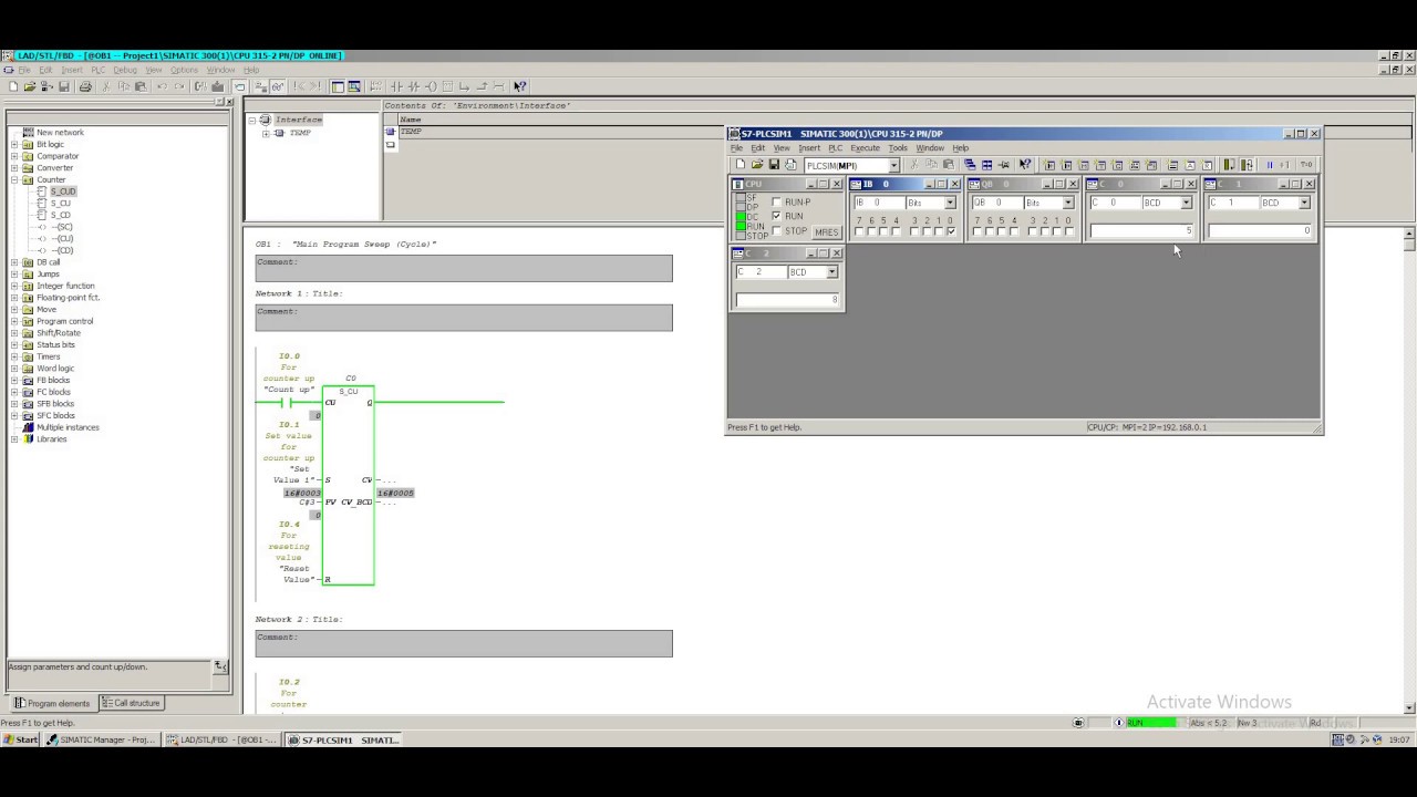 Simatic step7 basics 05: Counters