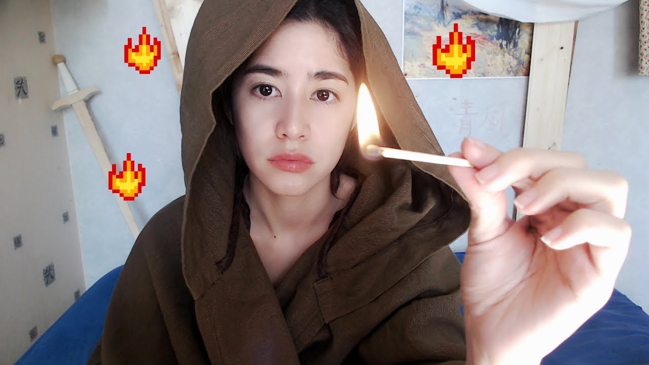 [ASMR] Joan of Arc Sets You on Fire ~ (match lighting & medieval tune)