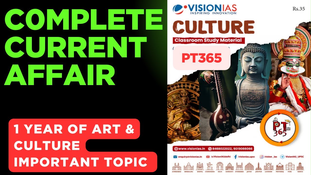 CURRENT AFFAIRS | ART AND CULTURE PT.365 (part-3) | ONE YEAR COMPLETE 2025