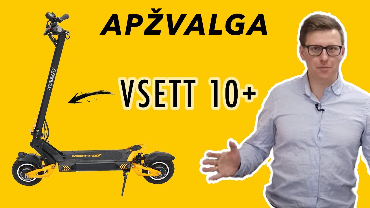 VSETT 10+ Elektrinis Paspirtukas 🔋🛴 Geidžiamiausias paspirtukas Lietuvoje!