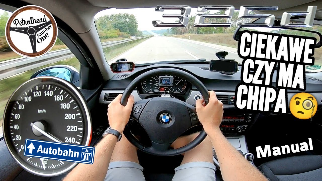 2007 BMW 325d E90 | V-MAX. Próba autostradowa. RACEBOX 0-100, 100-200 km/h.
