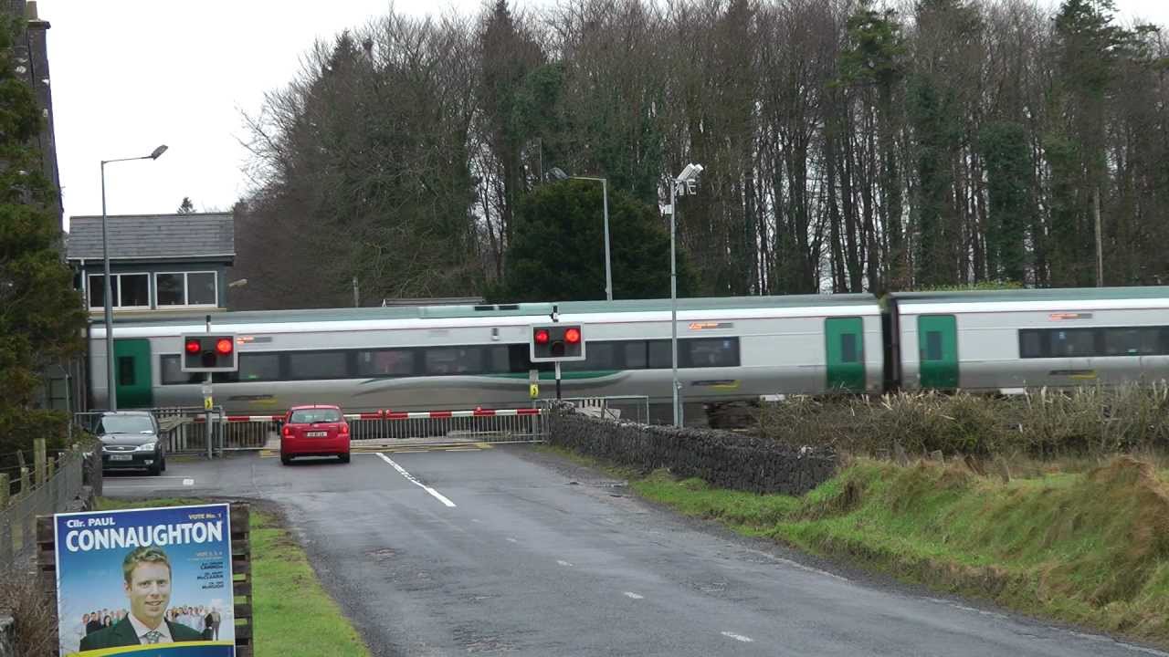 22k class railcar departing Woodlawn, Co. Galway on 22-February-2011