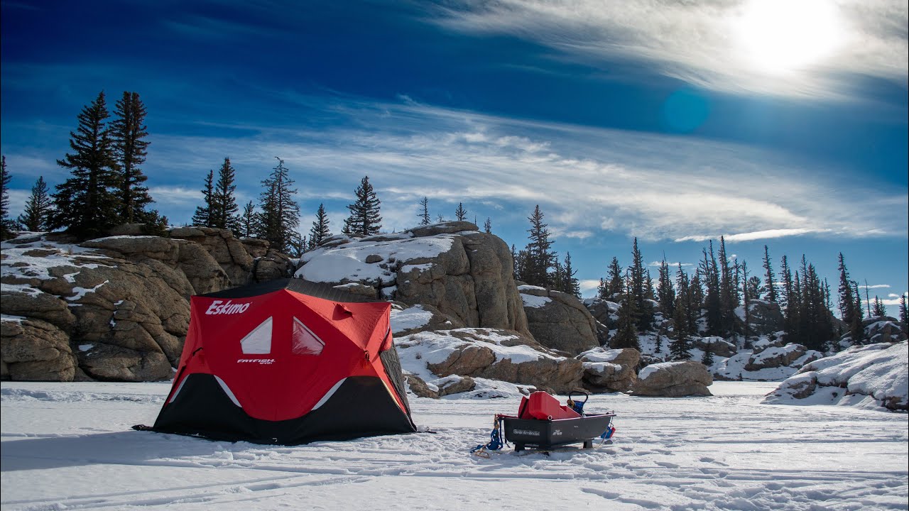 December Ice Fishing at Eleven Mile