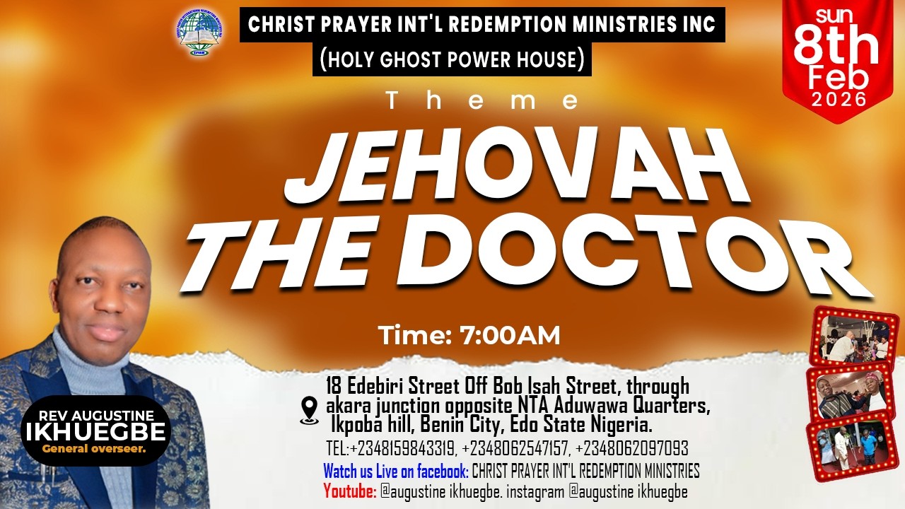FEBRUARY 2026 ||  THEME: JEHOVAH THE DOCTOR || 08-2-2026