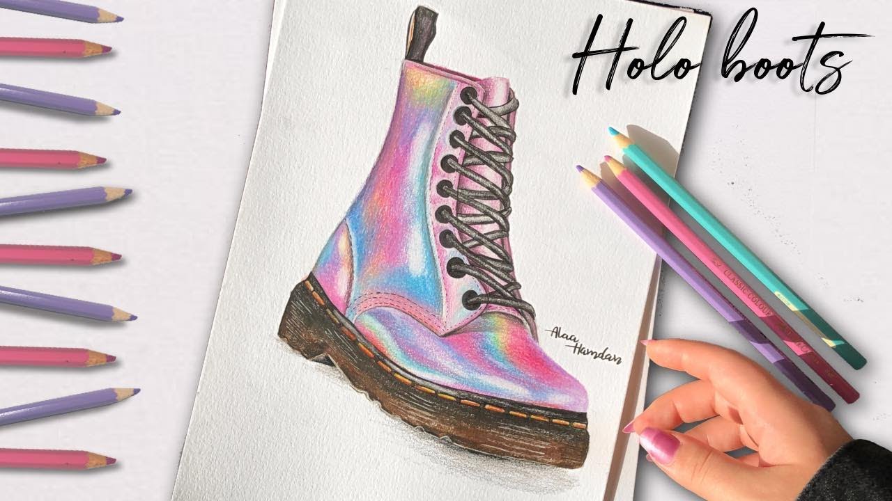 Speed Drawing: Holo Boots using Faber Castell Classic