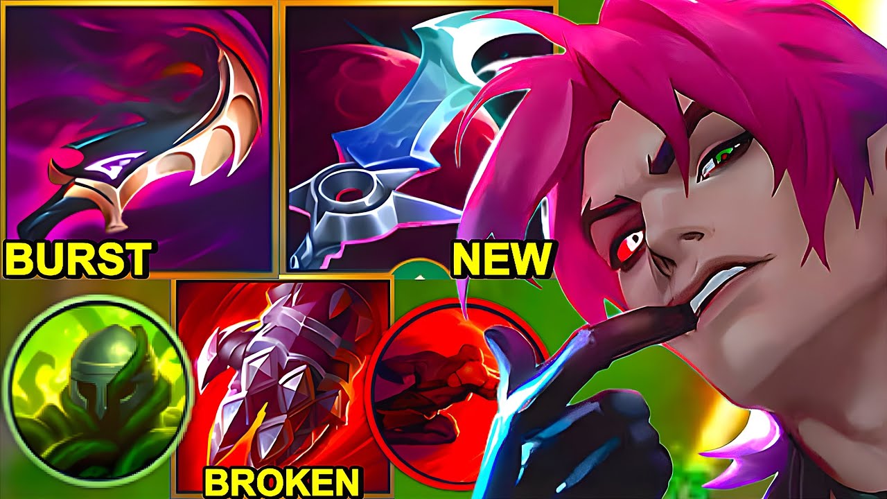 Wild Rift China Kayn Jungle - INSANE HEAL RED KAYN Build Runes - Challenger Solo Rank Gameplay