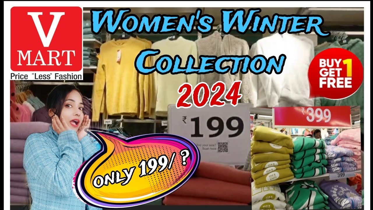 V MART WOMEN'S & KID'S WINTER COLLECTION WITH PRICE ,2024 || DHAMAKA OFFER || V MART SHOPPING VLOG