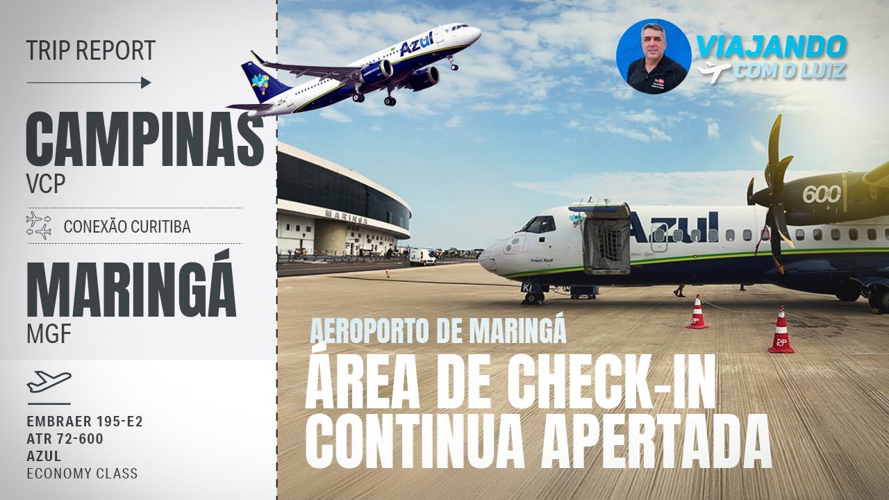 AEROPORTO DE MARINGÁ-PR VOANDO COM O ATR DA AZUL DESDE CAMPINAS-SP