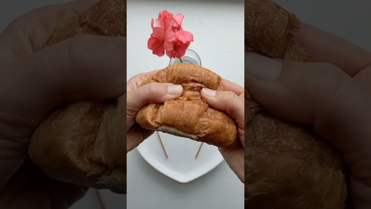 Filling platter with sweets/Soft snacks/Croissant#sweet #shorts #snack #croissant #flowers #enjoy