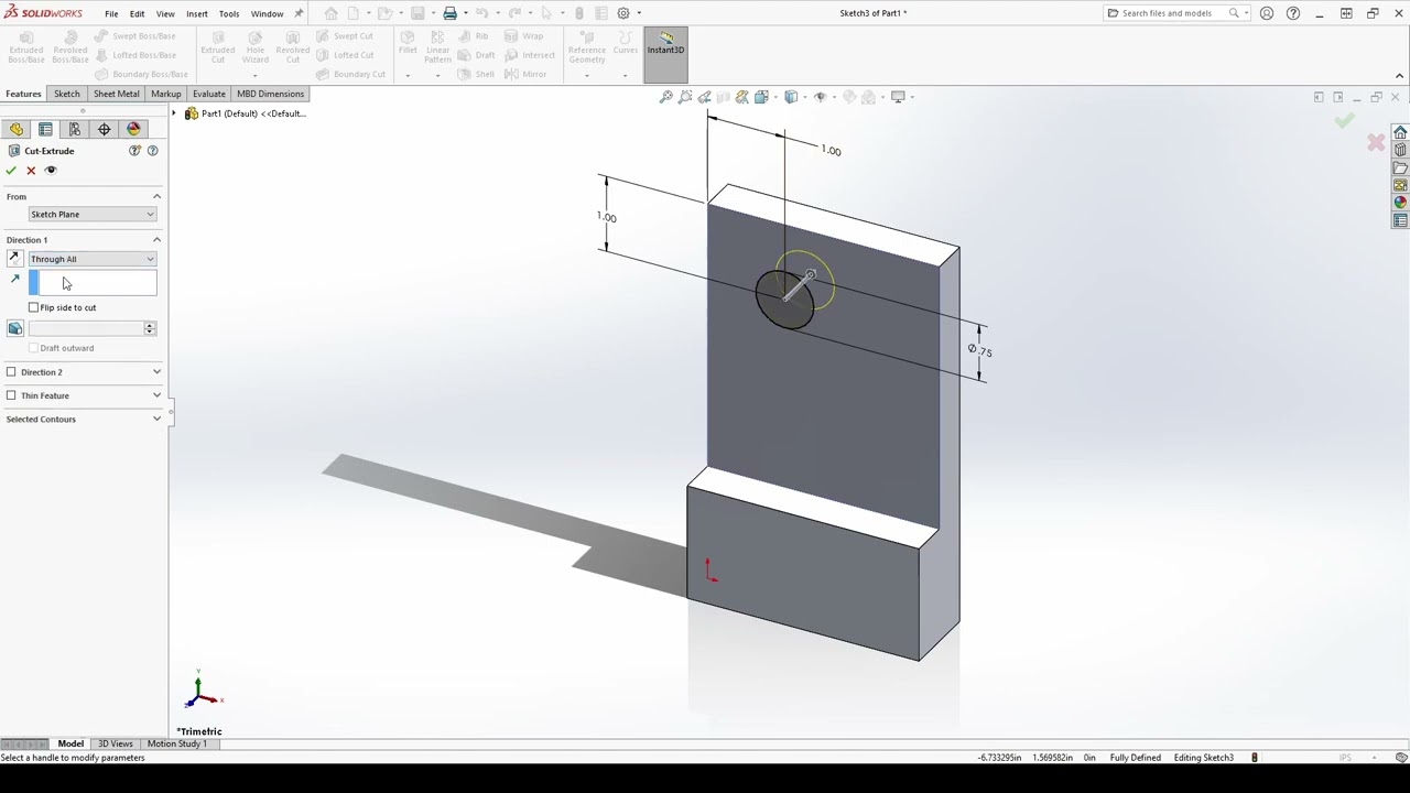 SolidWorks Basic modelling Tutorial for begineers | Tutorial 1