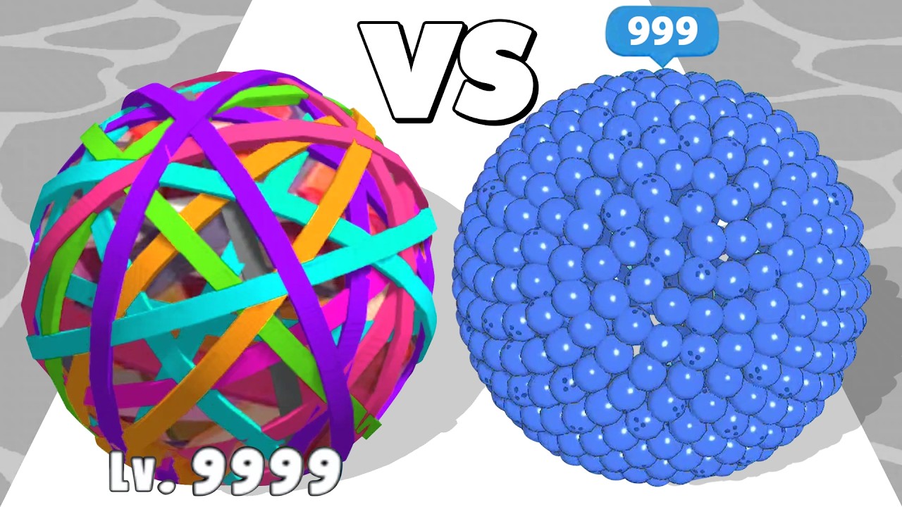RUBBERBALL RUNNER /vs/ BOWLING GO 3 ∞ ASMR Gameplay Android iOS • Ball Run 3D Merge Math Games