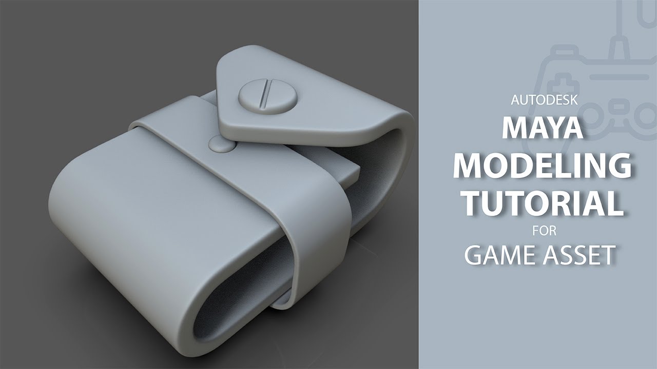 Leather Pouch Game Asset / 3D Modeling Speed Tutorial In Maya [Part_01]