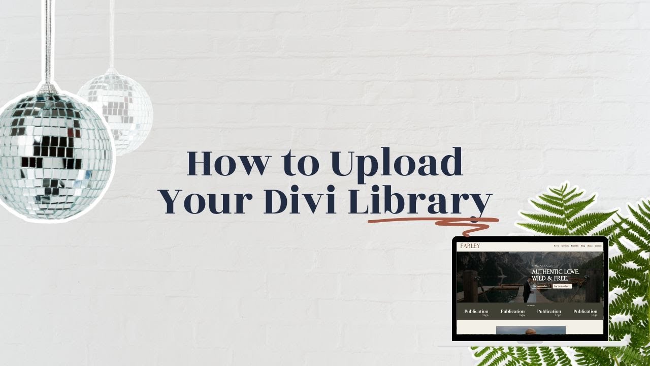 Divi Library Upload