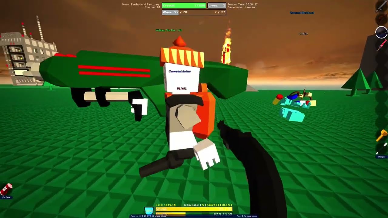 Lets play Blockland Crystal Defense #5 Universal Doomsday Hellfire Unleashed