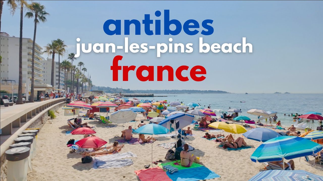 📍🇫🇷 4K Walking Juan‑les‑Pins Beach | Antibes, France | 2025