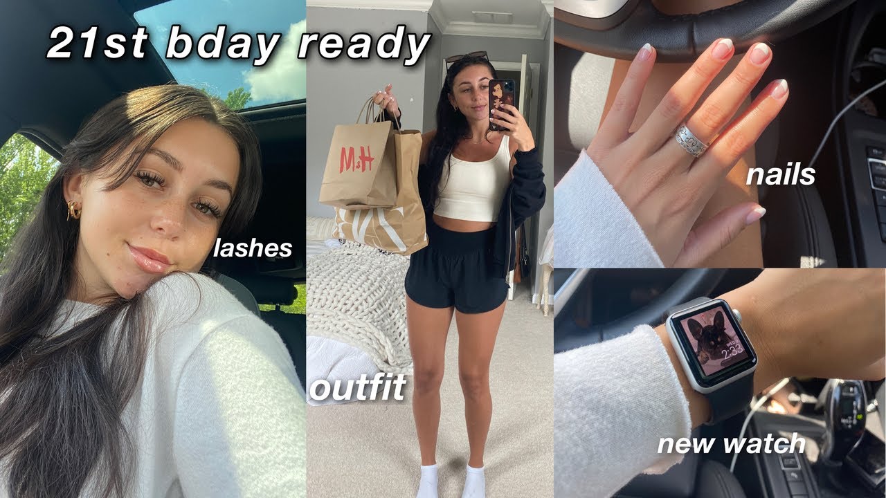 VLOG: preparing for my 21st birthday (lashes, nails, outfit)