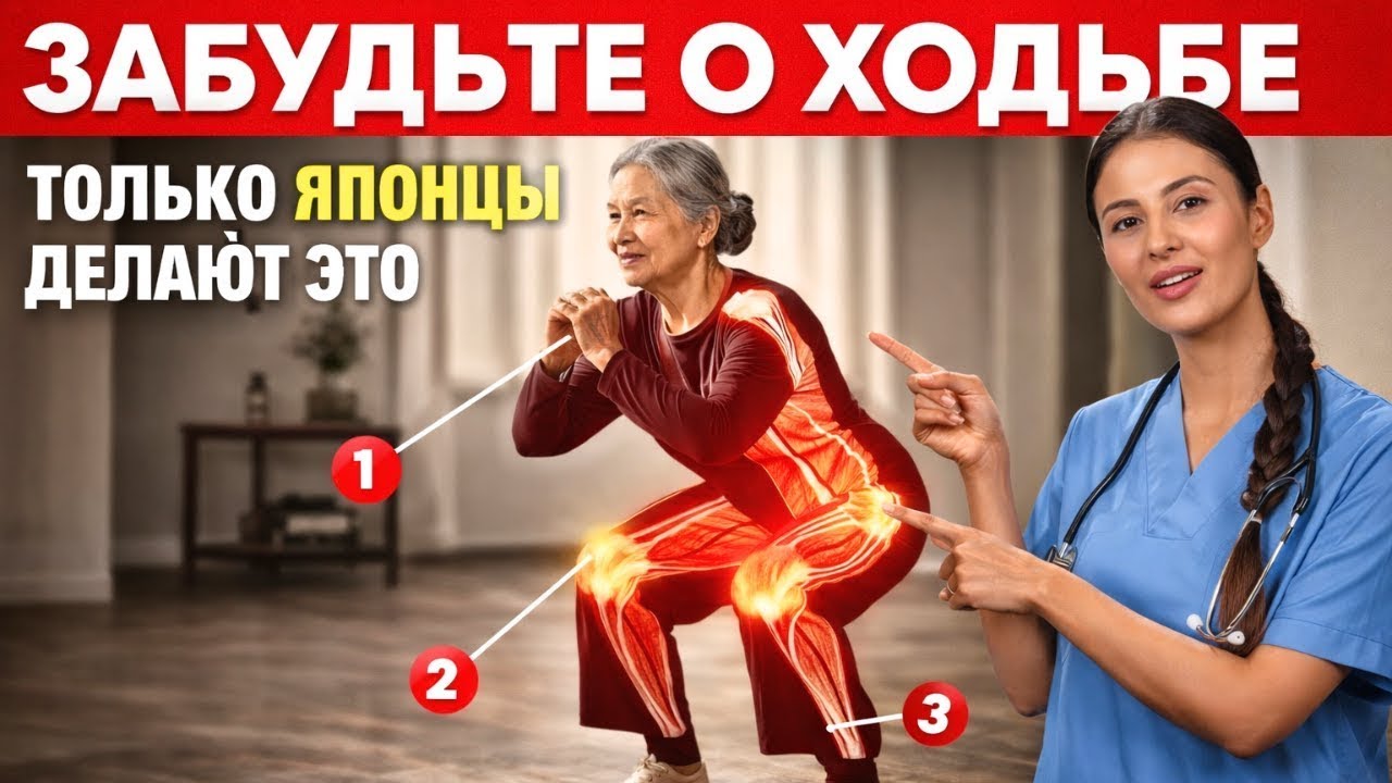 6 упражнений японцев, которые ВОЗВРАЩАЮТ силу ног после 60 — результат удивляет