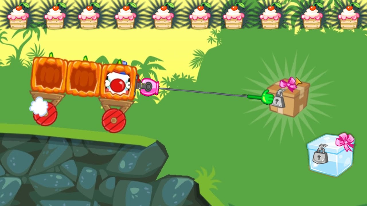 Bad Piggies - CATCH LOOT CRATE WITH CLOWN PIGGIES! CAKE RACE CHALLENGE!