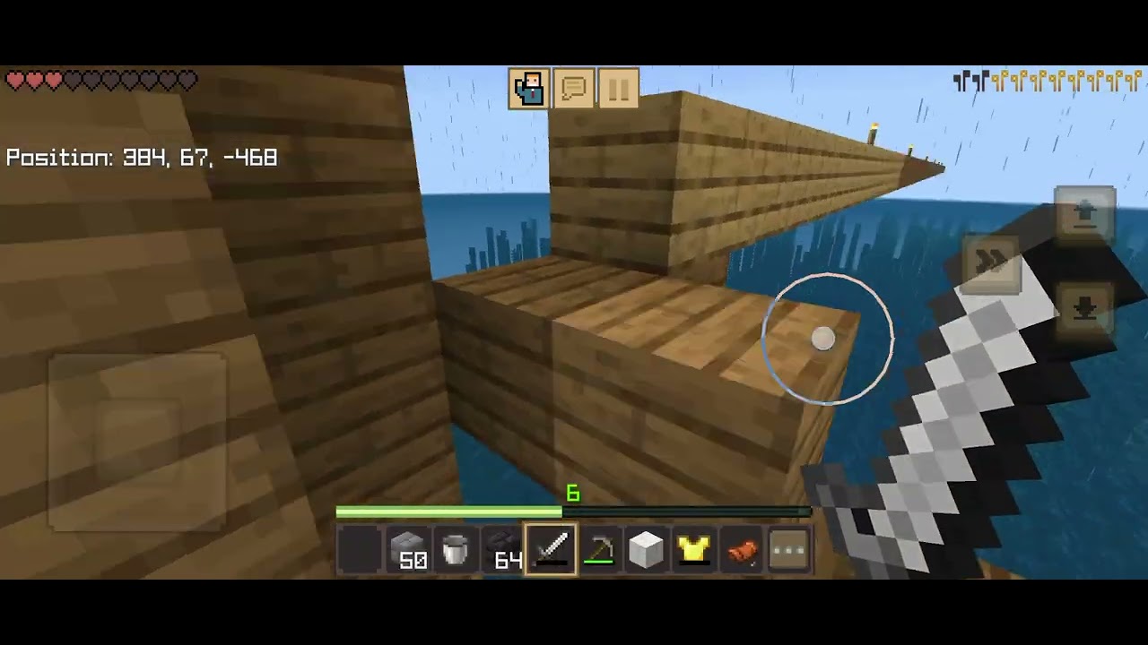 Complete my castle 🏰🏯 roof and floor in Minecraft 