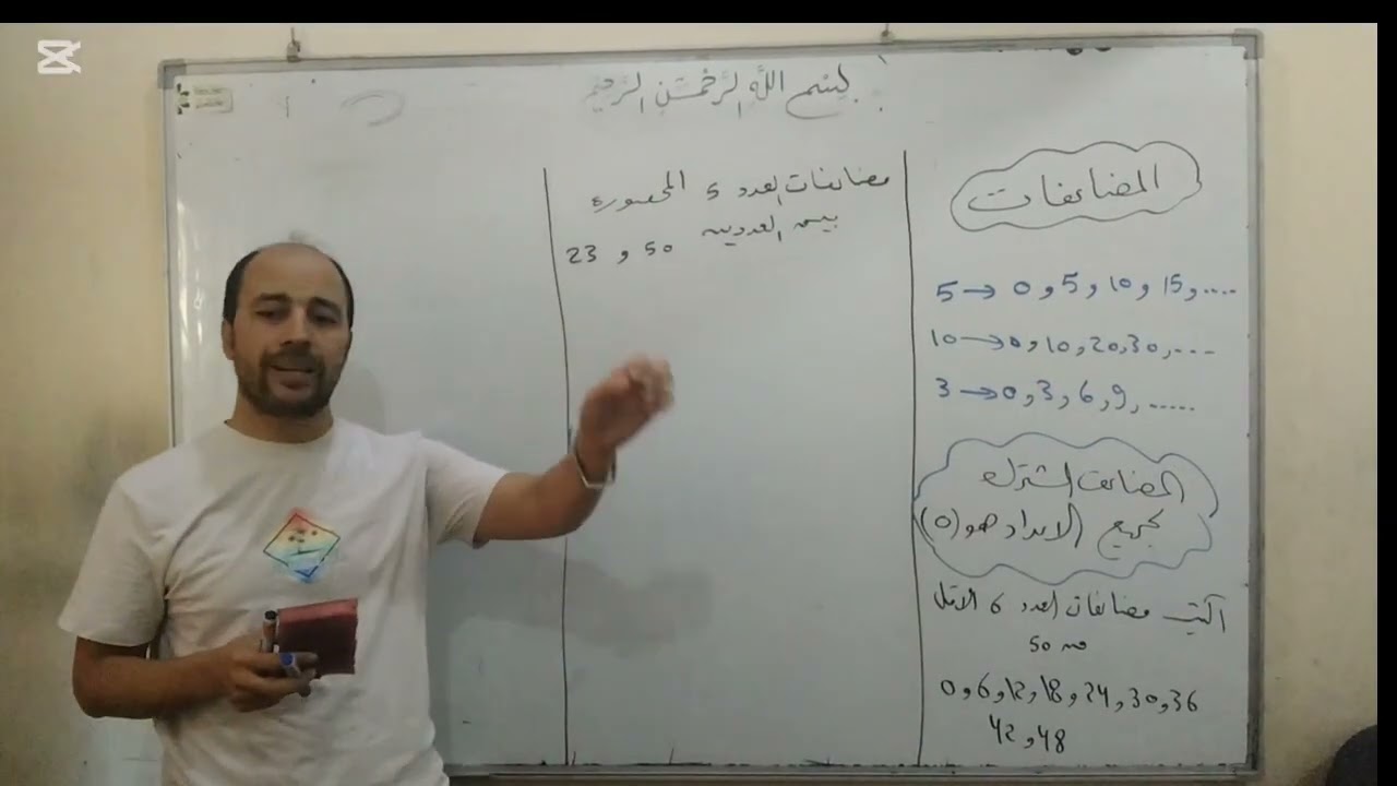 شرح درس المضاعفات وايجاد م.م.أ - للصفين الرابع والخامس الابتدائي - مع مستر محمود عبد المجيد 