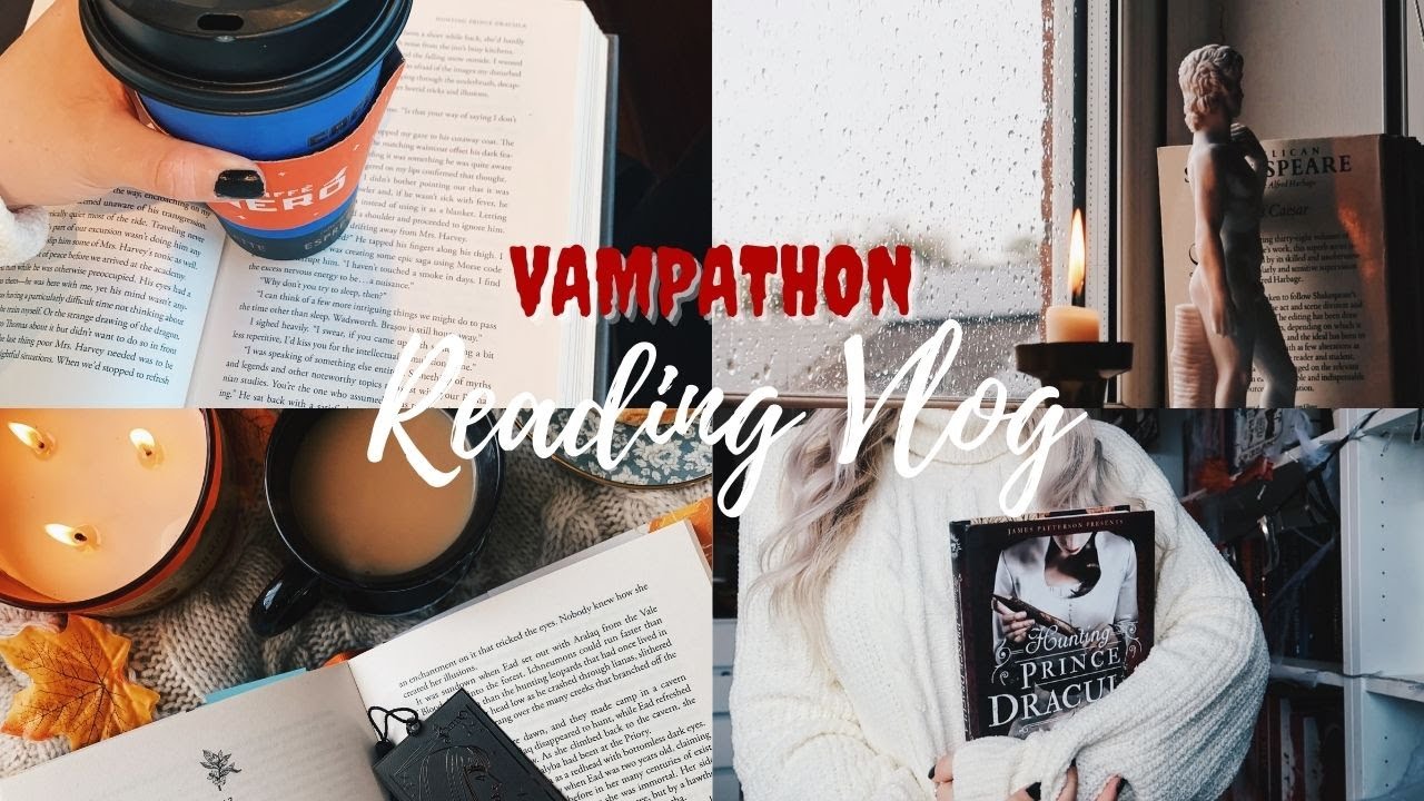 VAMPATHON READING VLOG!🦇 Rainy Day & Cozy Vibes...