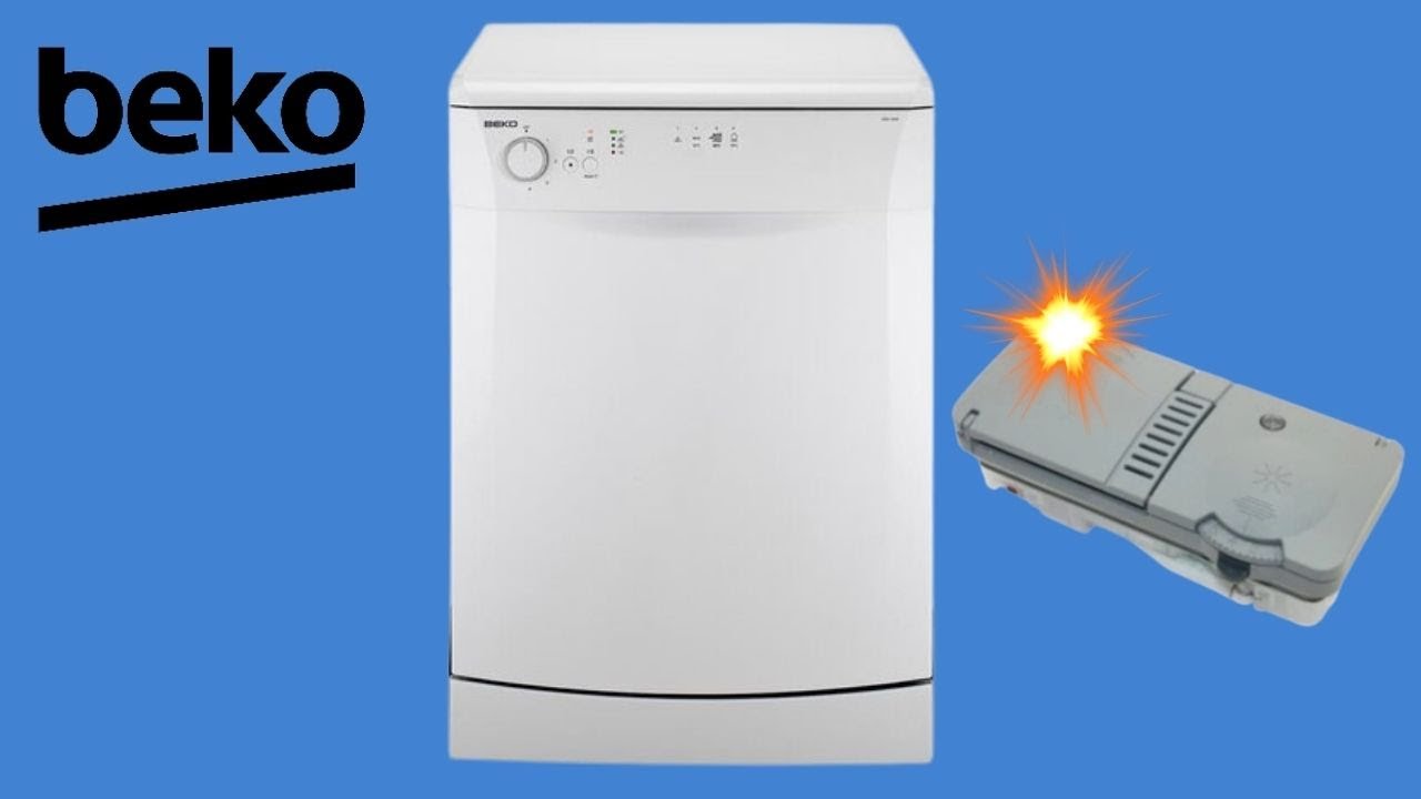 Substituição do dispensador de detergente e abrilhantador de uma máquina de lavar louça Beko