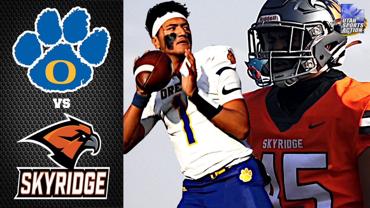 🏈🎥Utah High School Football: Orem Tigers 🔵🟡🐯 vs Skyridge Falcons 🟠⚫ Highlights 2021🏈🎥