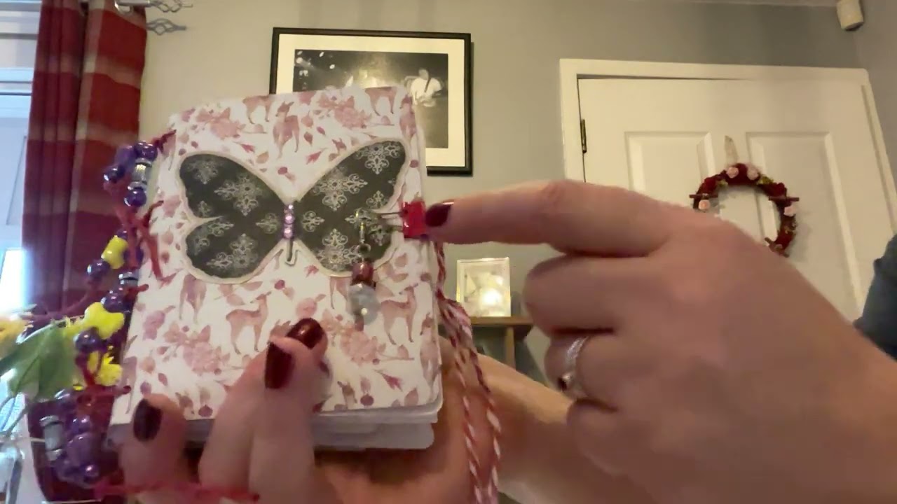 Handmade Pocket Journal With Angel Key Charm & Die Cuts For Sale On Etsy - MinxCreationsUK Sold! 