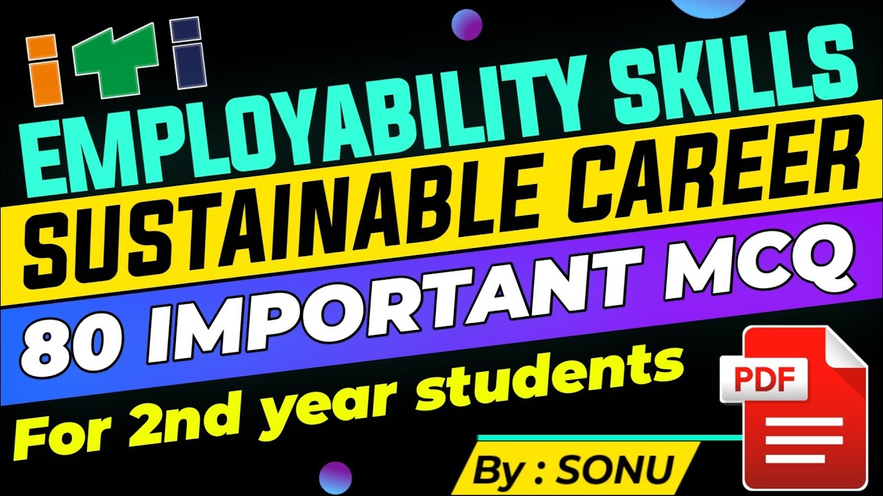 Employability skills 2nd year sustainable career ITI important Question answer MCQ pdf for exam