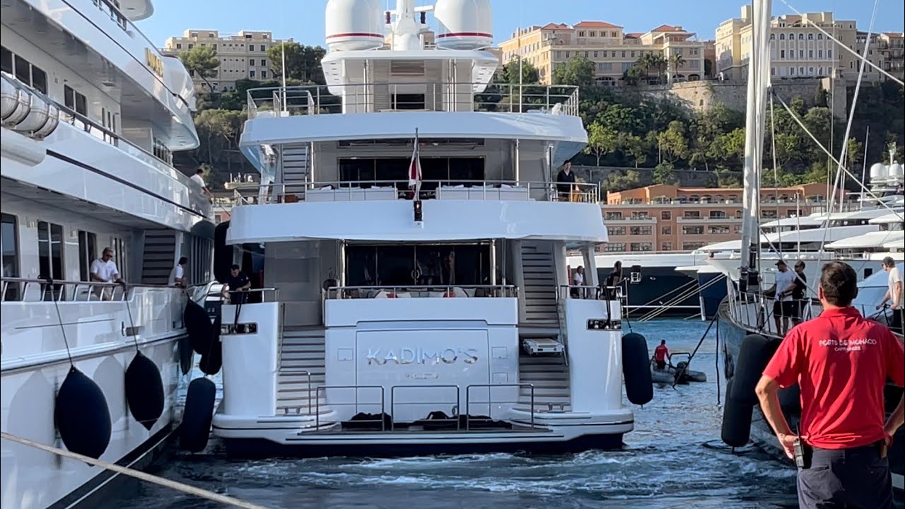 Codecasa made KADIMOS Superyacht arrives in Monaco @archiesvlogmc