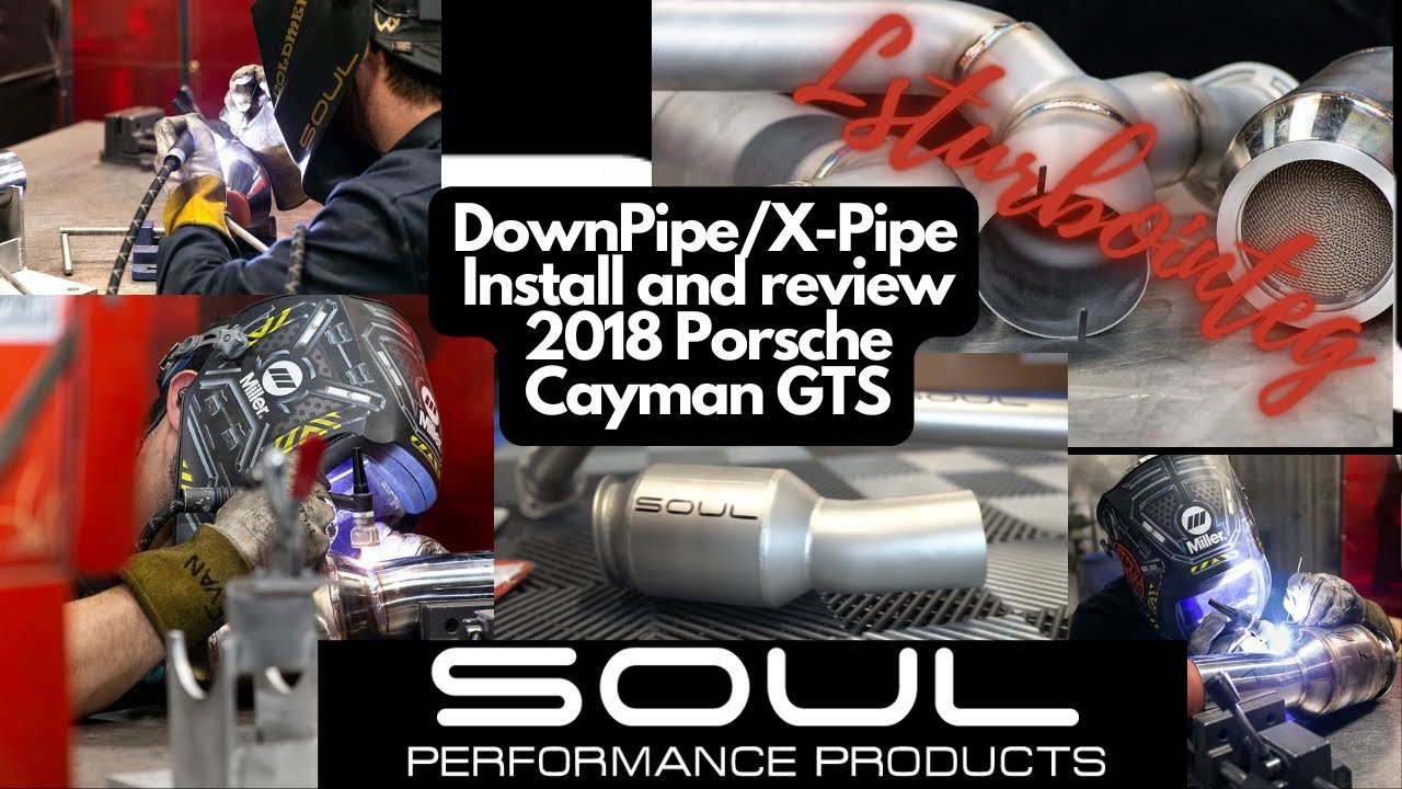 SOUL PERFORMANCE Porsche 718 Boxster/Cayman Sport Catalytic Converter Downpipe and X-Pipe install