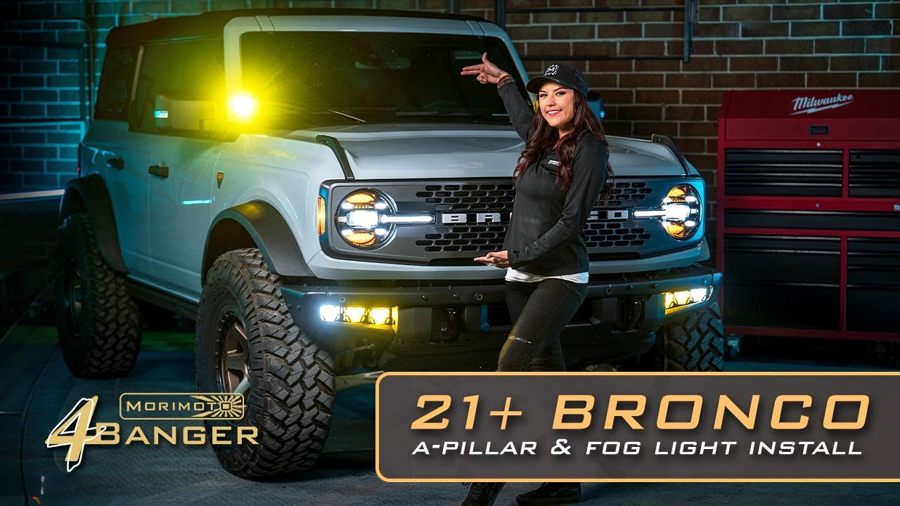 Установка передней стойки и противотуманных фар Morimoto 4Banger 21+ Ford Bronco