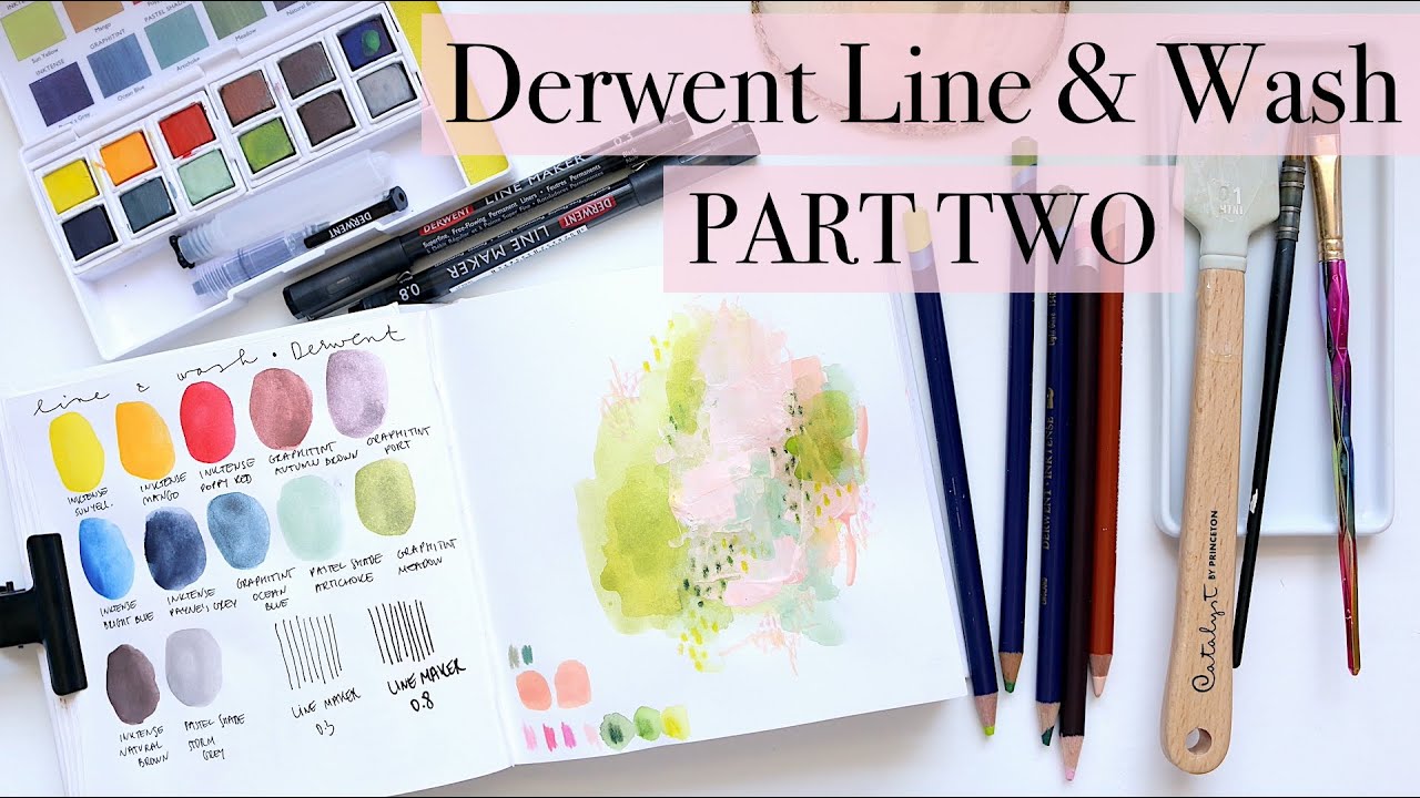 Гармоничная цветовая палитра! Набор Derwent Line and Wash | Абстракция | ЧАСТЬ 2/2