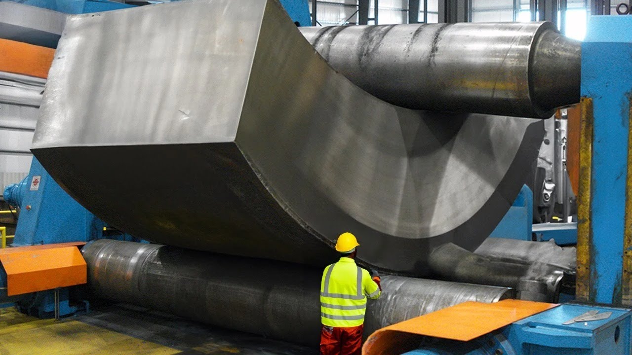 Massive Steel Pipes Get Rolled & Bent with Precision Technology - Heavy Duty Plate Rolling Machines