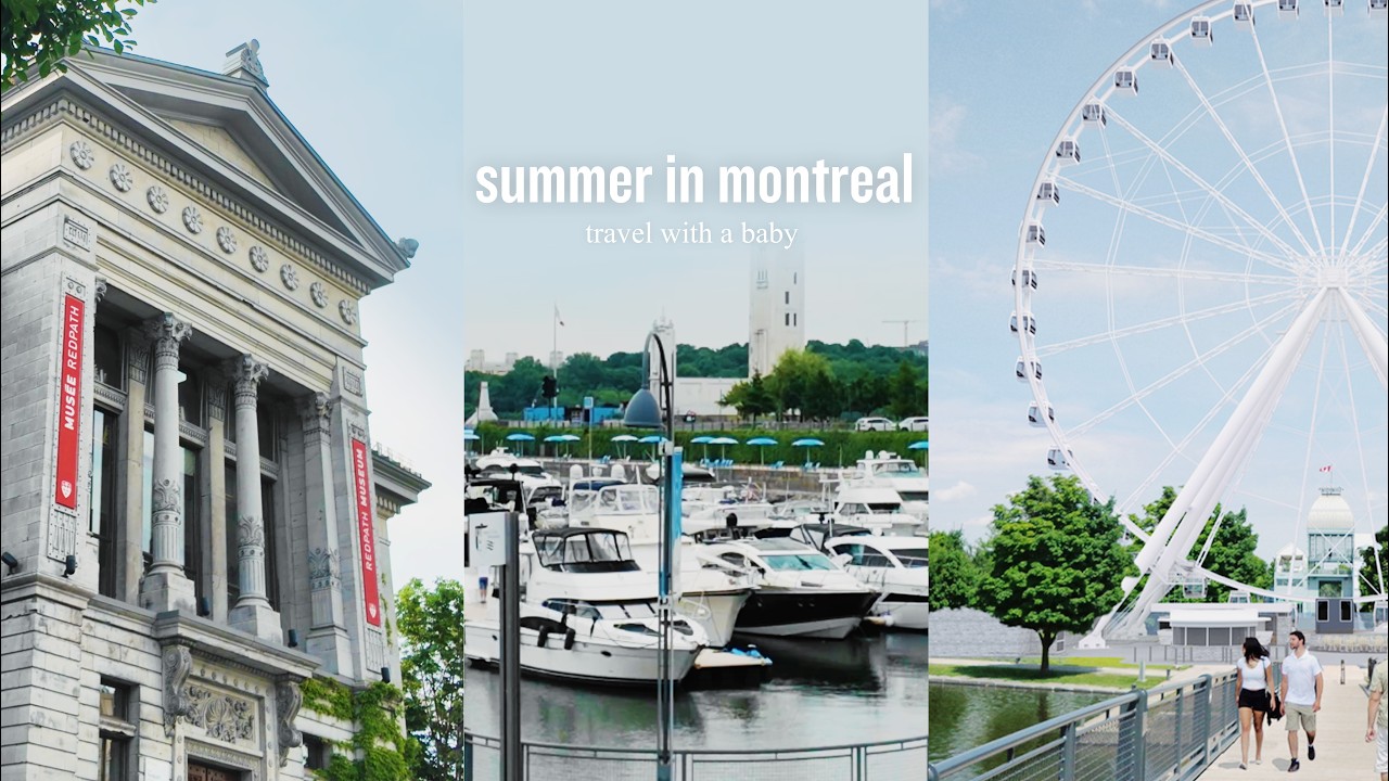 A summer day in Montreal with a baby, brunch, cafes, restaurant | Relaxing travel vlog