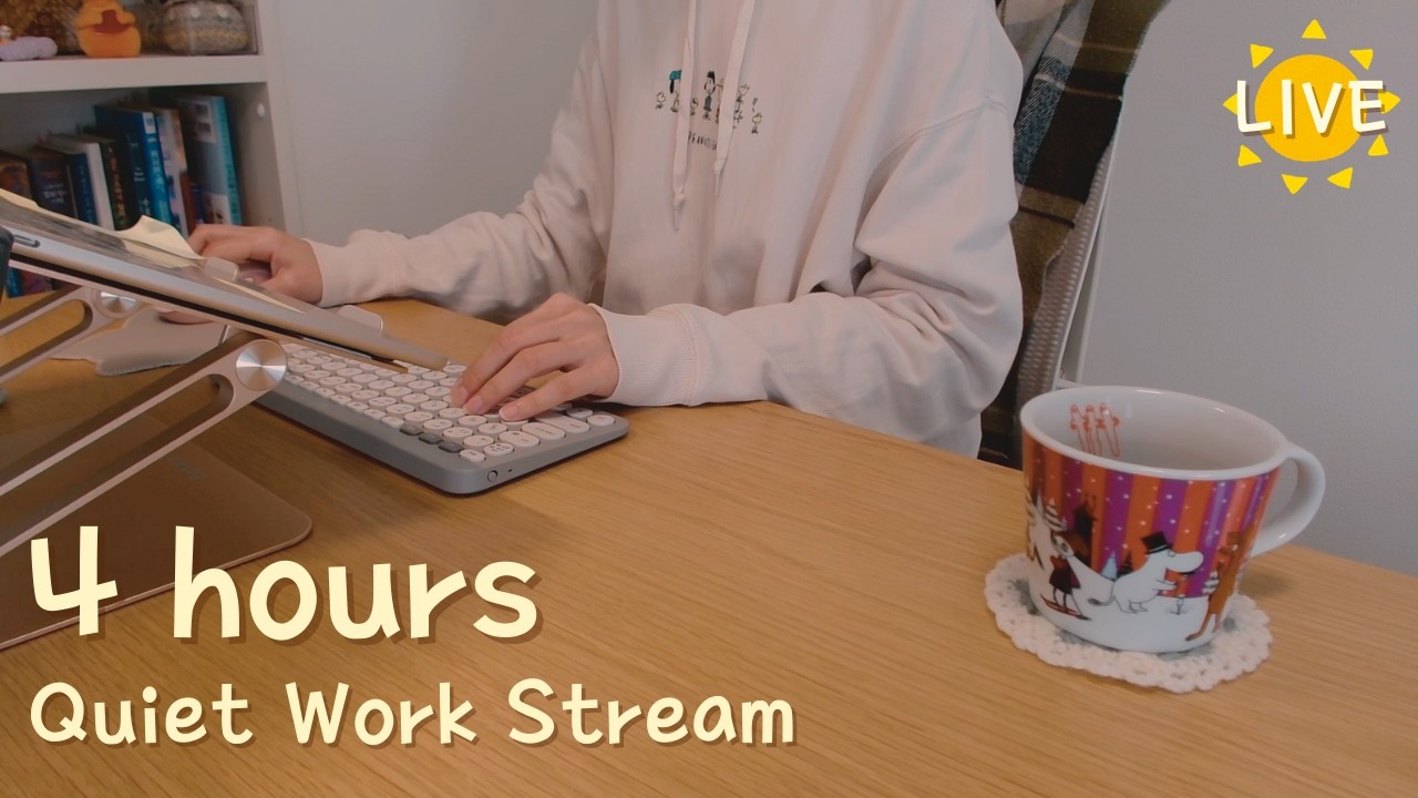 Study with me Live ☀️ Mar 16｜4H｜50/10 Pomodoro｜🔥Fireplacee