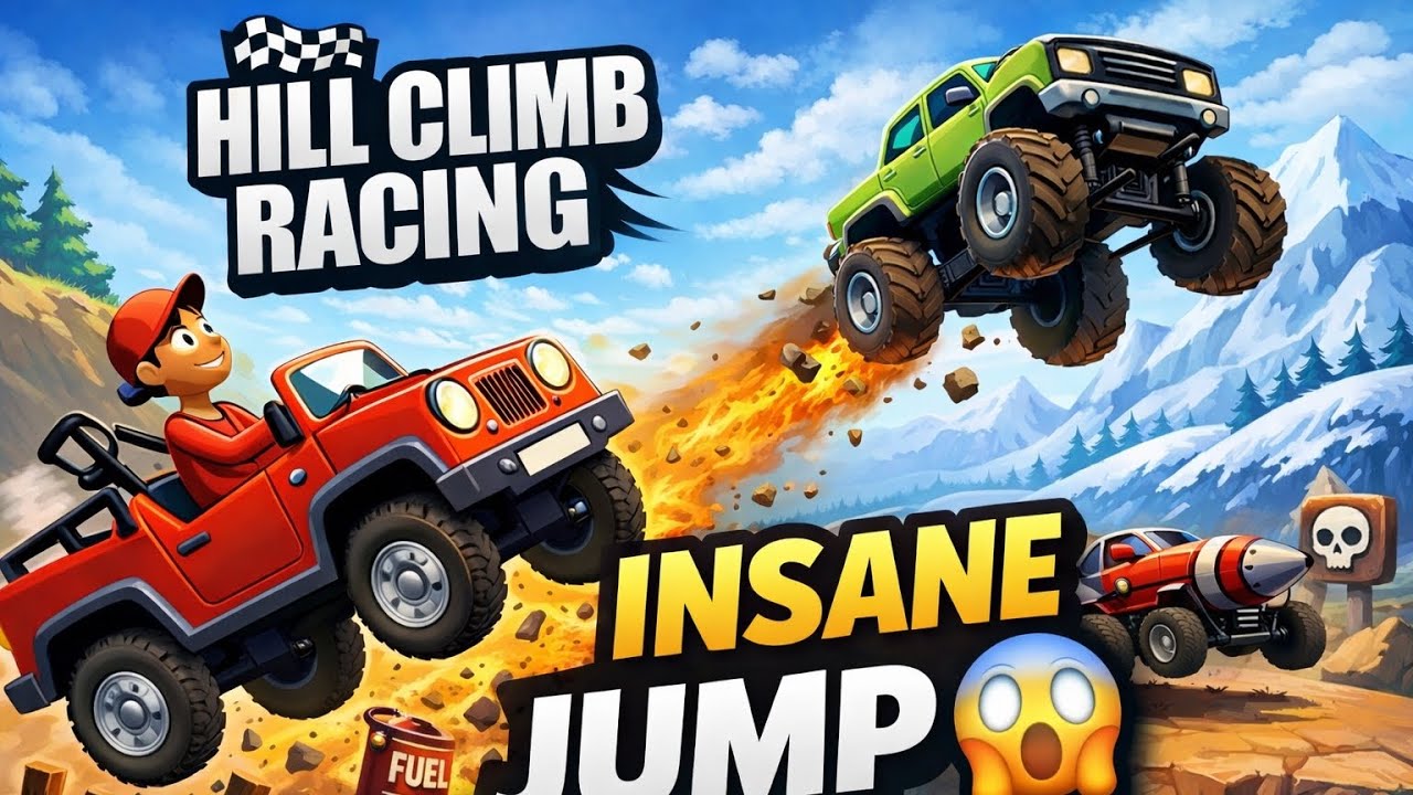 INSANE JUMP 😱 | Hill Climb Racing Gameplay#automobile #hillclimbracing3 #hillclimb 