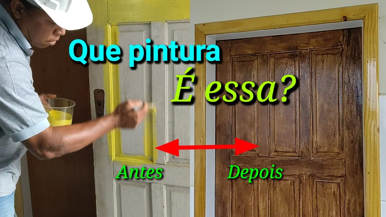 Como deixar porta branca igual verniz! Qual é a técnica? Que pintura é essa?