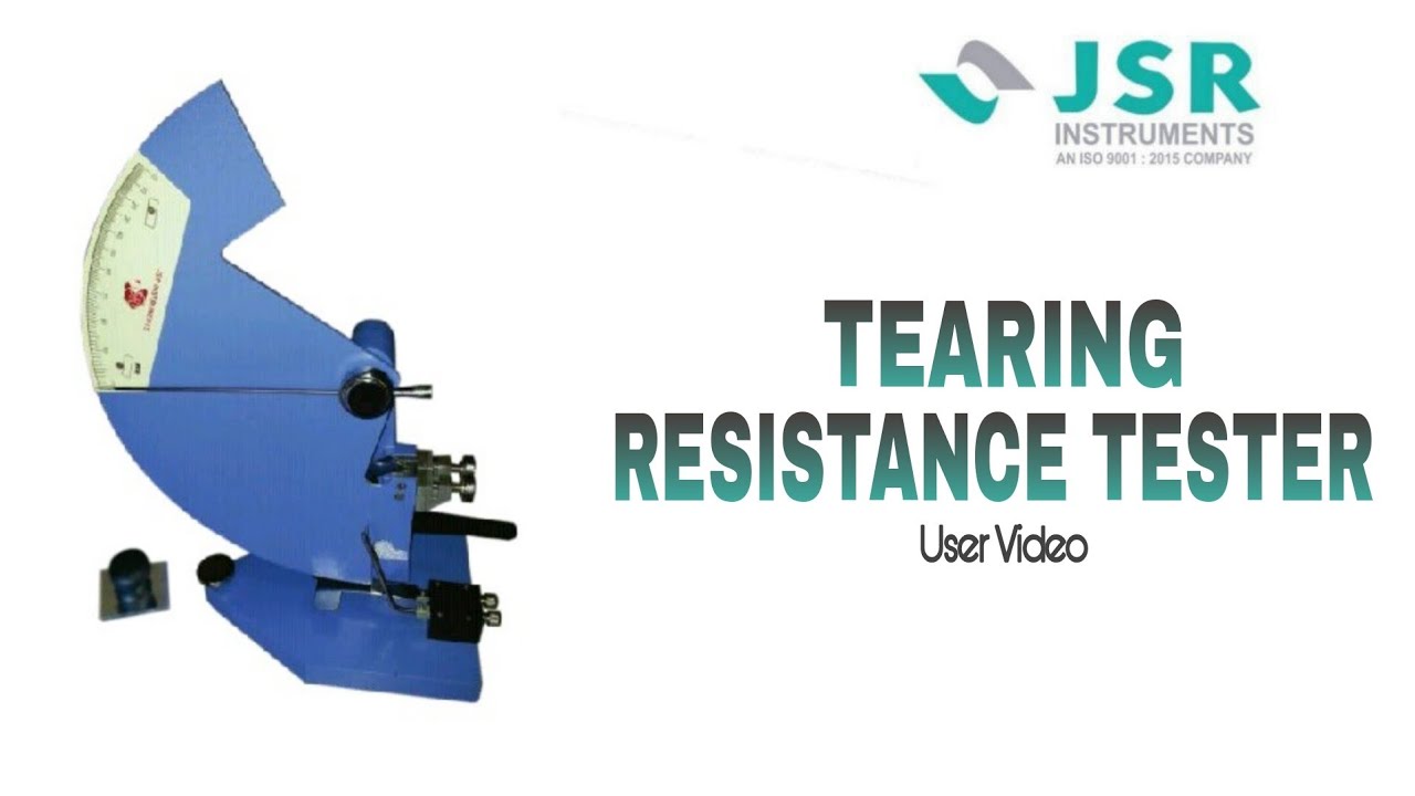JSR - Tearing Resistance Tester || How to Determine the Tearing Strength?