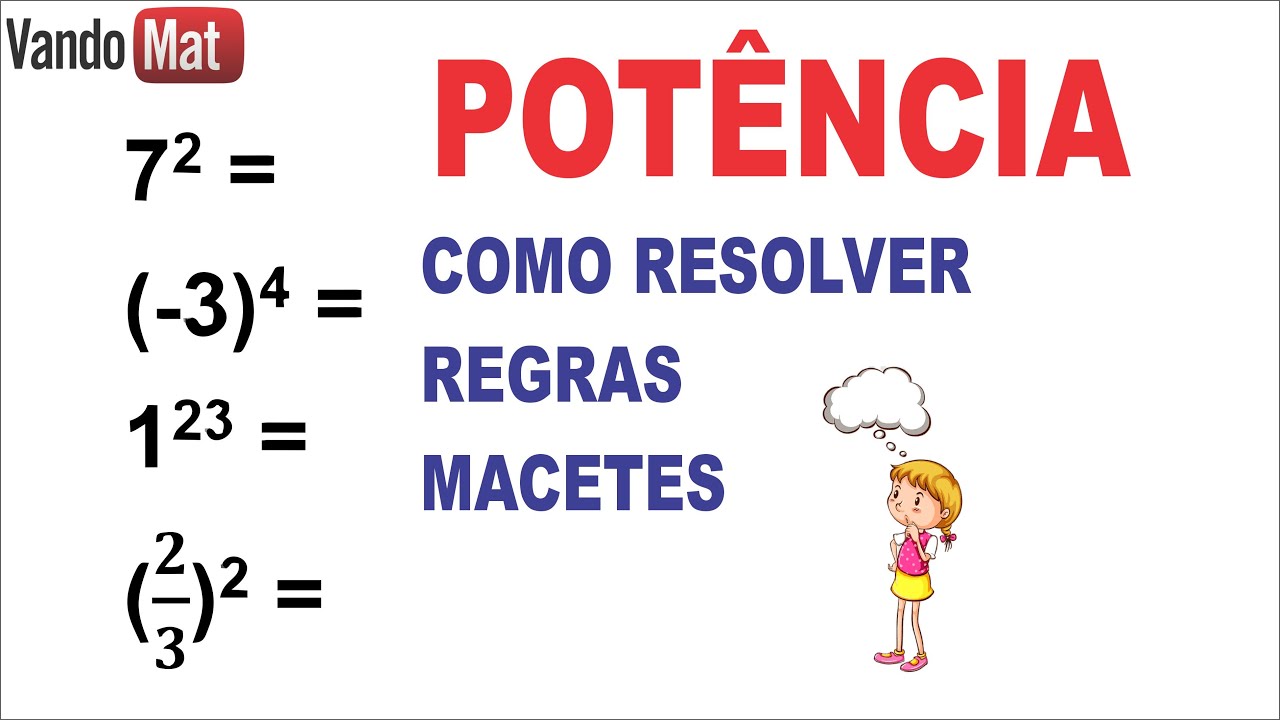 POTENCIA / COMO RESOLVER / REGRAS E MACETES #macete #potencia #matematica #concurso #encceja